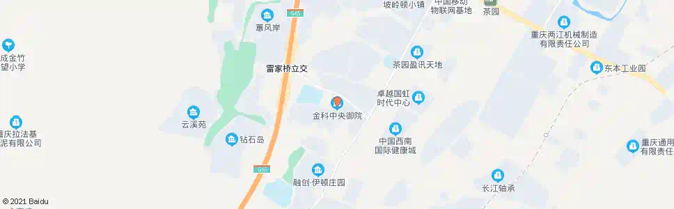 重庆金科中央御院_公交站地图_重庆公交_妙搜公交查询2025