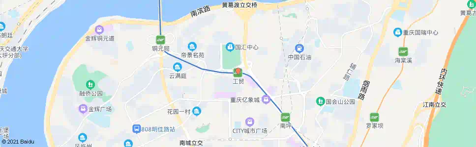 重庆工贸站_公交站地图_重庆公交_妙搜公交查询2025