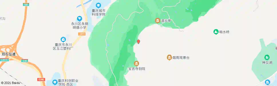 重庆华华休闲山庄_公交站地图_重庆公交_妙搜公交查询2025