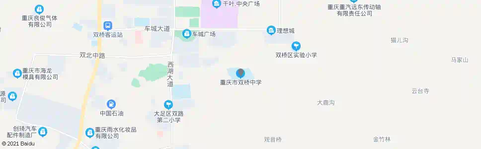 重庆双桥中学_公交站地图_重庆公交_妙搜公交查询2025