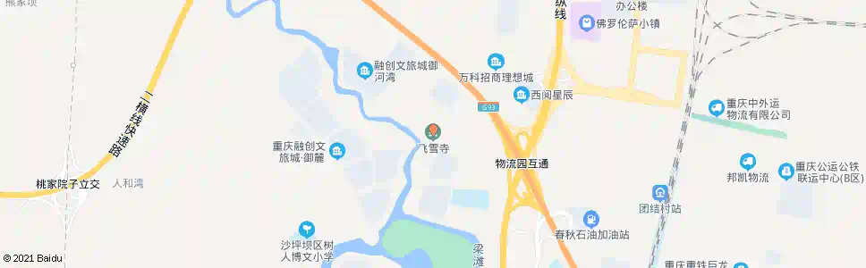 重庆飞雪寺_公交站地图_重庆公交_妙搜公交查询2025