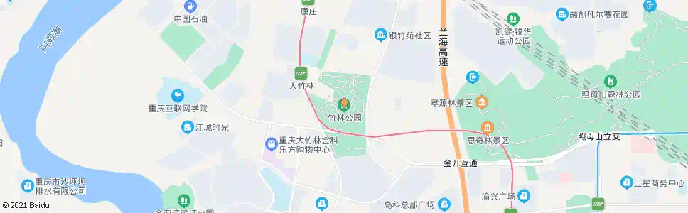 重庆竹林公园_公交站地图_重庆公交_妙搜公交查询2025