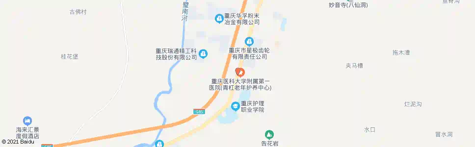 重庆护养中心_公交站地图_重庆公交_妙搜公交查询2025