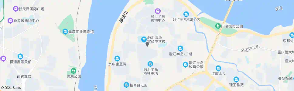 重庆融汇清华中学_公交站地图_重庆公交_妙搜公交查询2025