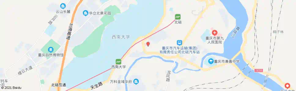 重庆月亮田九院分院_公交站地图_重庆公交_妙搜公交查询2025