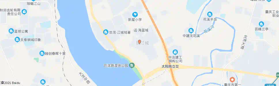 重庆巴滨路珠江城_公交站地图_重庆公交_妙搜公交查询2025