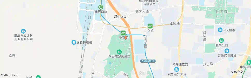 重庆华岩寺路_公交站地图_重庆公交_妙搜公交查询2025