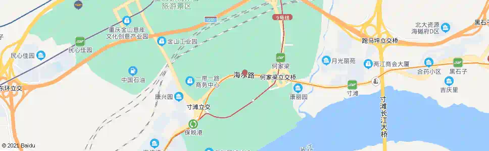 重庆何家梁(立交)_公交站地图_重庆公交_妙搜公交查询2025