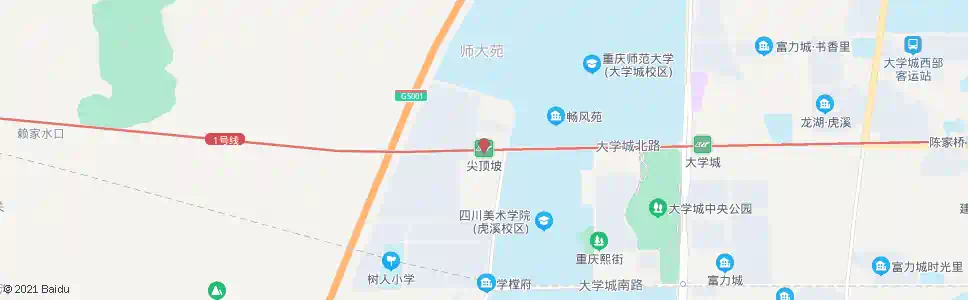 重庆尖顶坡站_公交站地图_重庆公交_妙搜公交查询2025