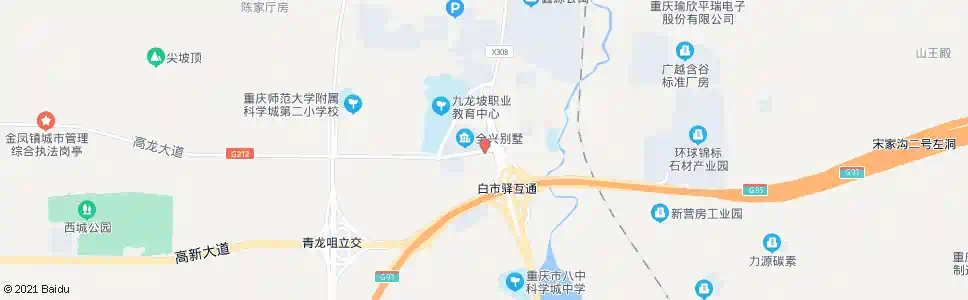 重庆含谷2站_公交站地图_重庆公交_妙搜公交查询2025