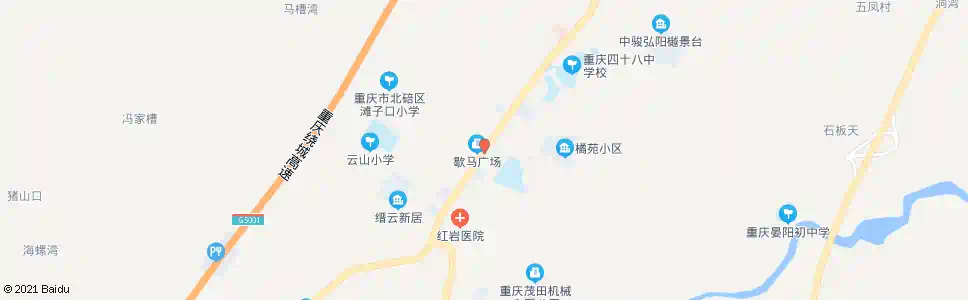 重庆歇马广场_公交站地图_重庆公交_妙搜公交查询2025