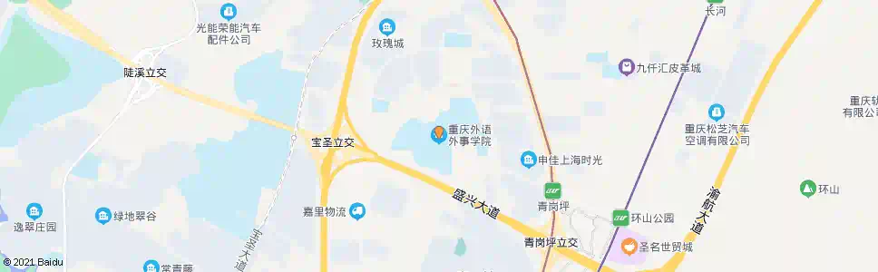 重庆南方翻译学院_公交站地图_重庆公交_妙搜公交查询2025