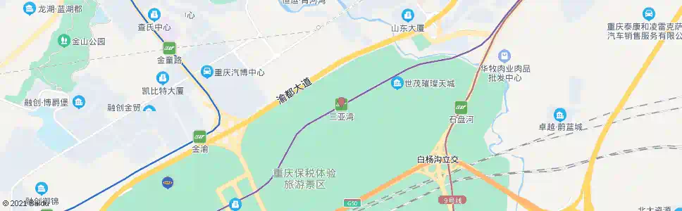 重庆三亚湾市场_公交站地图_重庆公交_妙搜公交查询2025