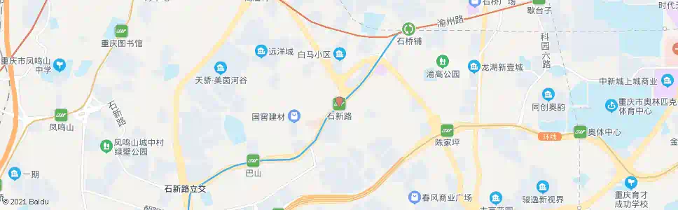 重庆石兴路_公交站地图_重庆公交_妙搜公交查询2025