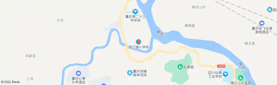 重庆澄江小学_公交站地图_重庆公交_妙搜公交查询2025