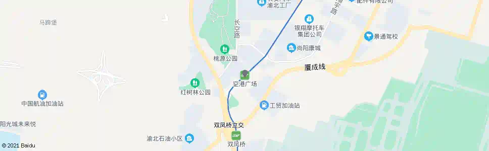 重庆空港广场_公交站地图_重庆公交_妙搜公交查询2025