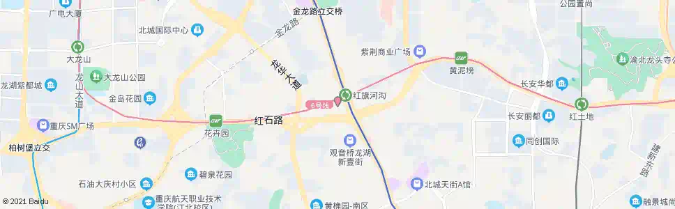 重庆渝通(红旗河沟)_公交站地图_重庆公交_妙搜公交查询2025