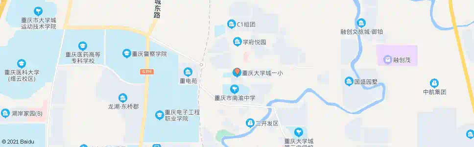 重庆大学城一小_公交站地图_重庆公交_妙搜公交查询2025