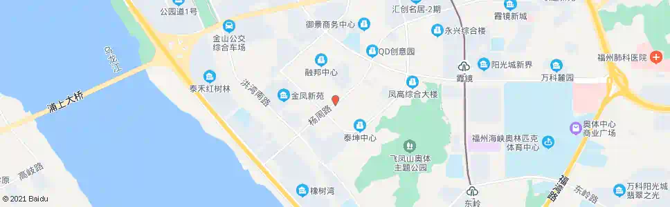 福州杨周红江路口_公交站地图_福州公交_妙搜公交查询2025