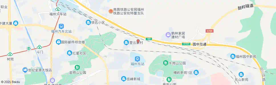 福州李园人行天桥_公交站地图_福州公交_妙搜公交查询2025