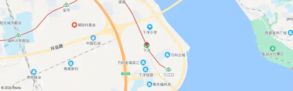 福州下洋_公交站地图_福州公交_妙搜公交查询2025