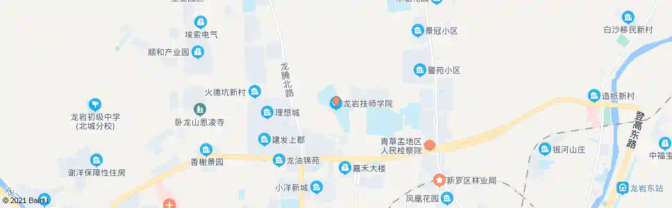龙岩技师学院_公交站地图_龙岩公交_妙搜公交查询2025