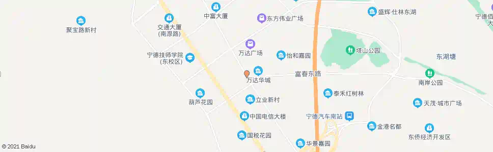 宁德城东花苑_公交站地图_宁德公交_妙搜公交查询2025