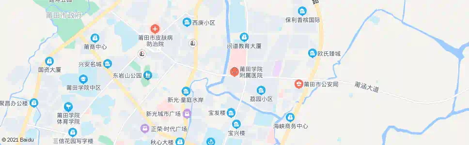 莆田莆田学院附属医院(东圳路)_公交站地图_莆田公交_妙搜公交查询2025