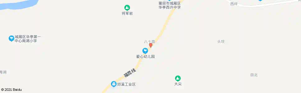 莆田八十亩自然村_公交站地图_莆田公交_妙搜公交查询2025