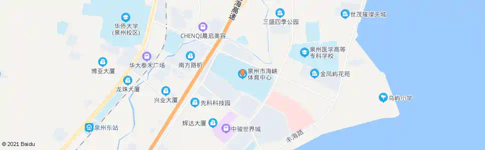 泉州海峡体育中心_公交站地图_泉州公交_妙搜公交查询2025