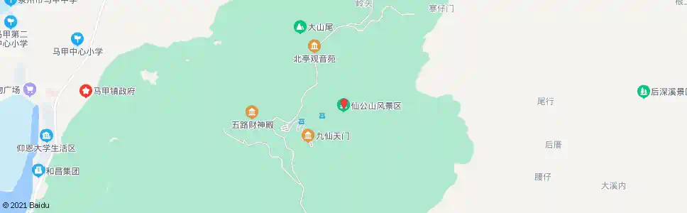 泉州仙公山公园_公交站地图_泉州公交_妙搜公交查询2025