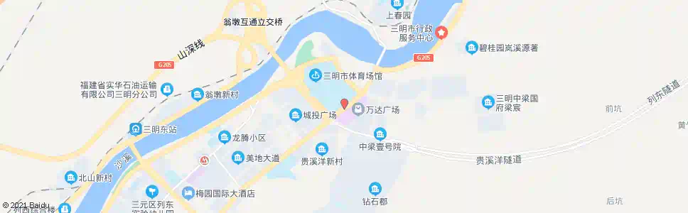 三明体育中心(北)_公交站地图_三明公交_妙搜公交查询2025