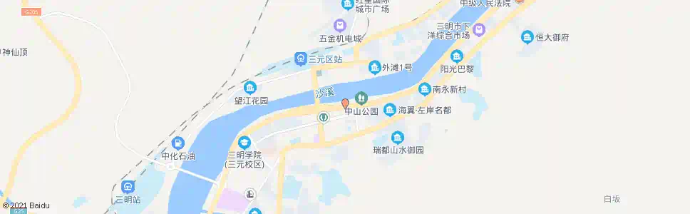 三明中山公园_公交站地图_三明公交_妙搜公交查询2025