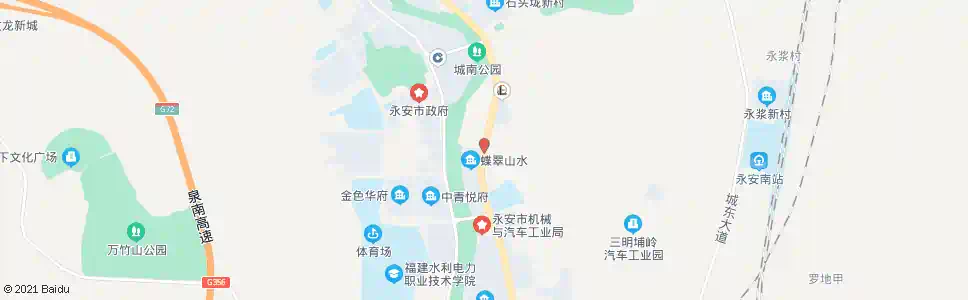三明蝶翠山水_公交站地图_三明公交_妙搜公交查询2025