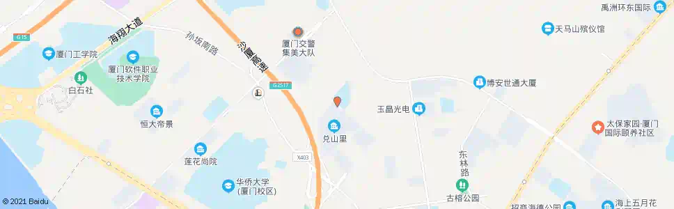 厦门兑山里_公交站地图_厦门公交_妙搜公交查询2025