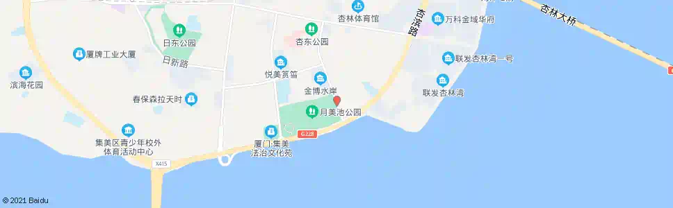 厦门月美池公园_公交站地图_厦门公交_妙搜公交查询2025