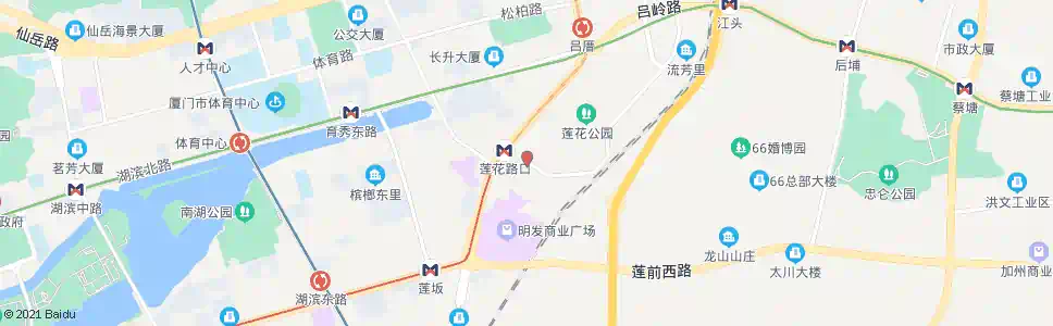 厦门莲花南路_公交站地图_厦门公交_妙搜公交查询2025