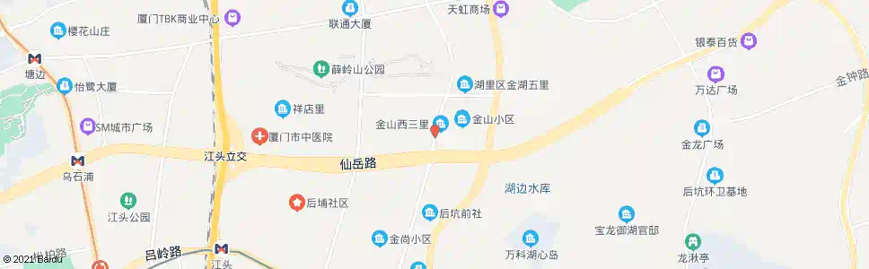 厦门金山花园_公交站地图_厦门公交_妙搜公交查询2025