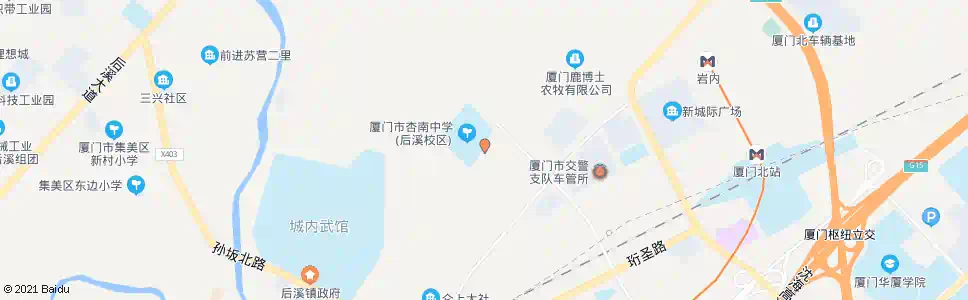 厦门杏南中学后溪校区_公交站地图_厦门公交_妙搜公交查询2025