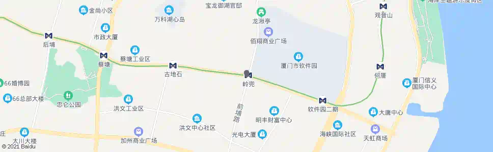厦门明发园_公交站地图_厦门公交_妙搜公交查询2025