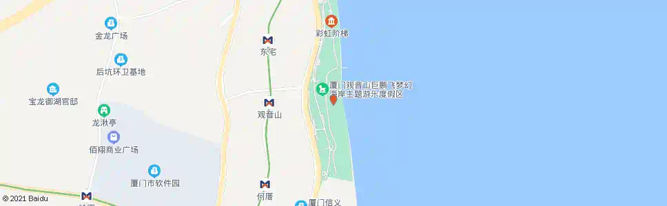 厦门观音山黄金沙滩_公交站地图_厦门公交_妙搜公交查询2025