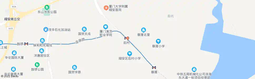 厦门后村_公交站地图_厦门公交_妙搜公交查询2025