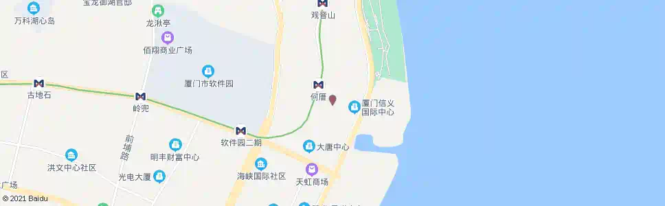 厦门何厝小区_公交站地图_厦门公交_妙搜公交查询2025