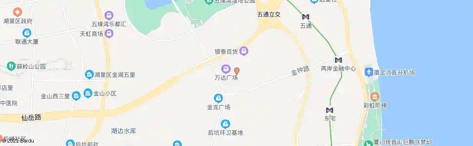 厦门万达西_公交站地图_厦门公交_妙搜公交查询2025
