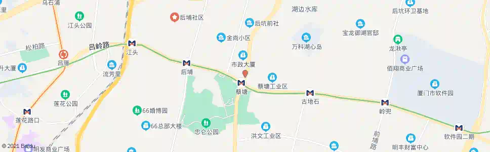 厦门brt蔡塘_公交站地图_厦门公交_妙搜公交查询2025