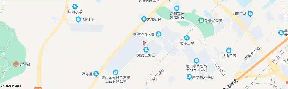 厦门金龙江申车架_公交站地图_厦门公交_妙搜公交查询2025