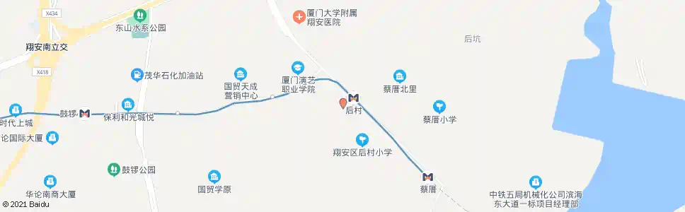 厦门后村村口_公交站地图_厦门公交_妙搜公交查询2025
