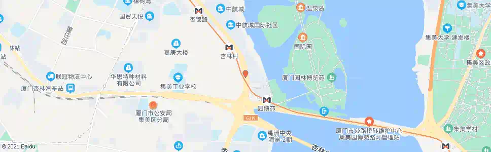 厦门园博苑西门_公交站地图_厦门公交_妙搜公交查询2025