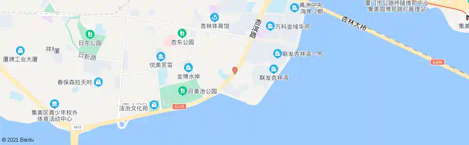 厦门全总休养中心_公交站地图_厦门公交_妙搜公交查询2025