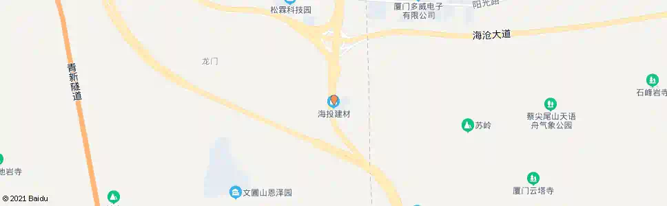 厦门海投建材_公交站地图_厦门公交_妙搜公交查询2025